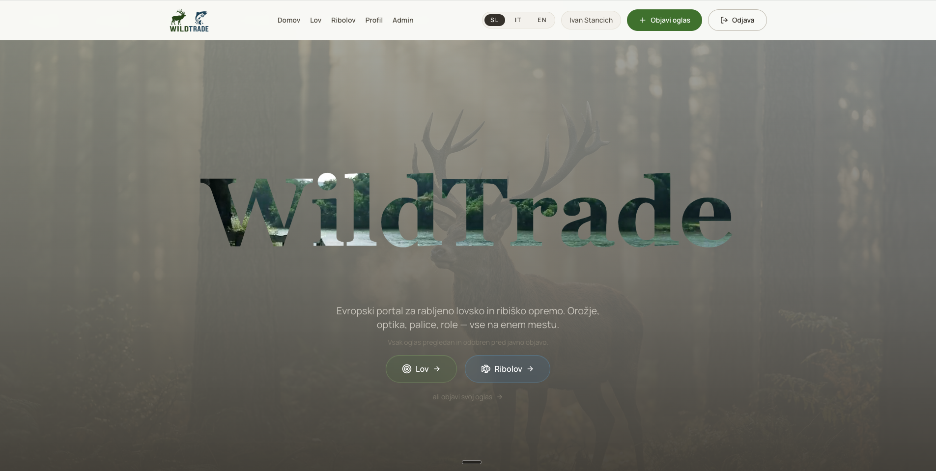 WildTrade website screenshot